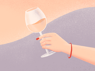 Drinking good wine drink hand illustration procreate wine