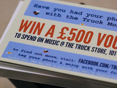 Competition Cards: Win a £500 Voucher biz card competition design flyer voucher