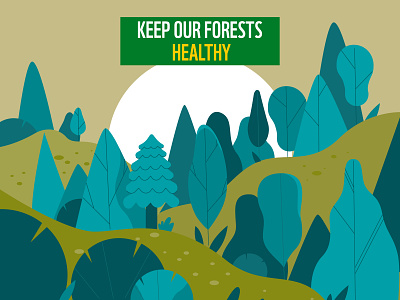 Keep our forests healthy. 2d characterdesign flat flat illustration illustration save planet vector wwf