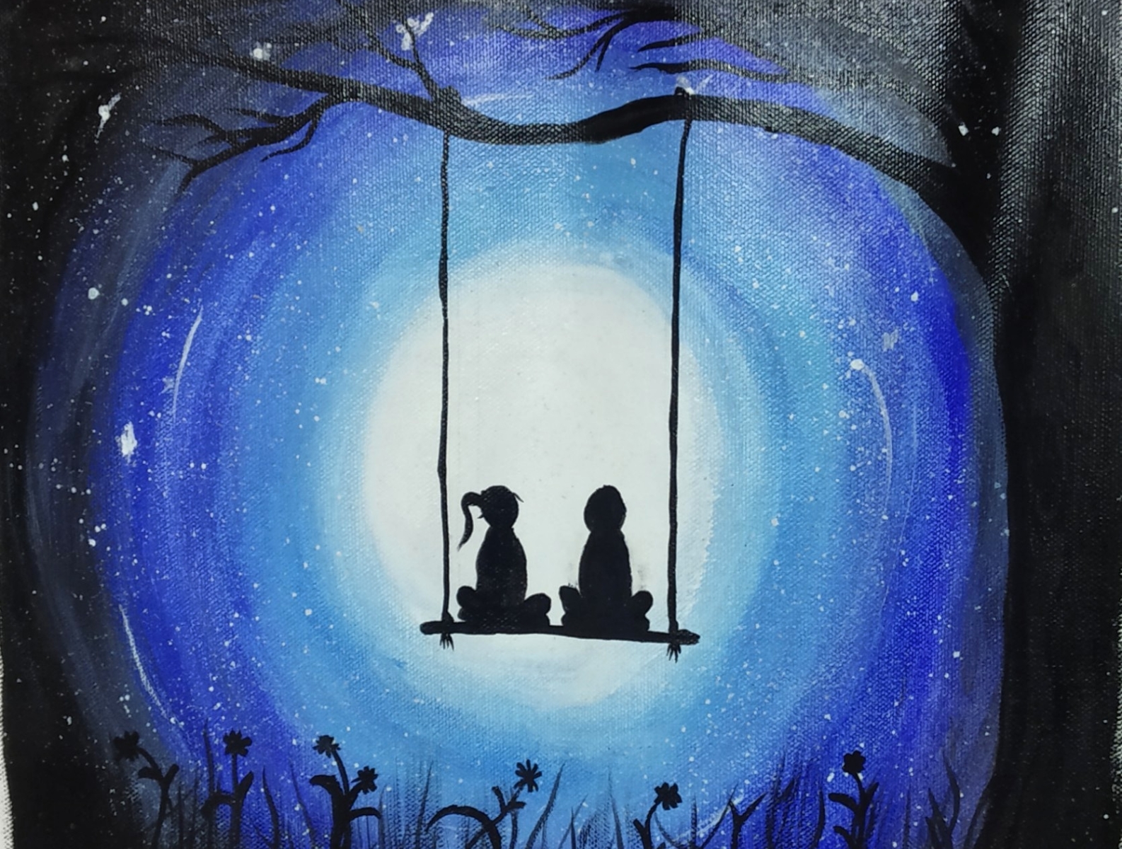 paintings by priya - moonlight by yadav_priya07 on Dribbble