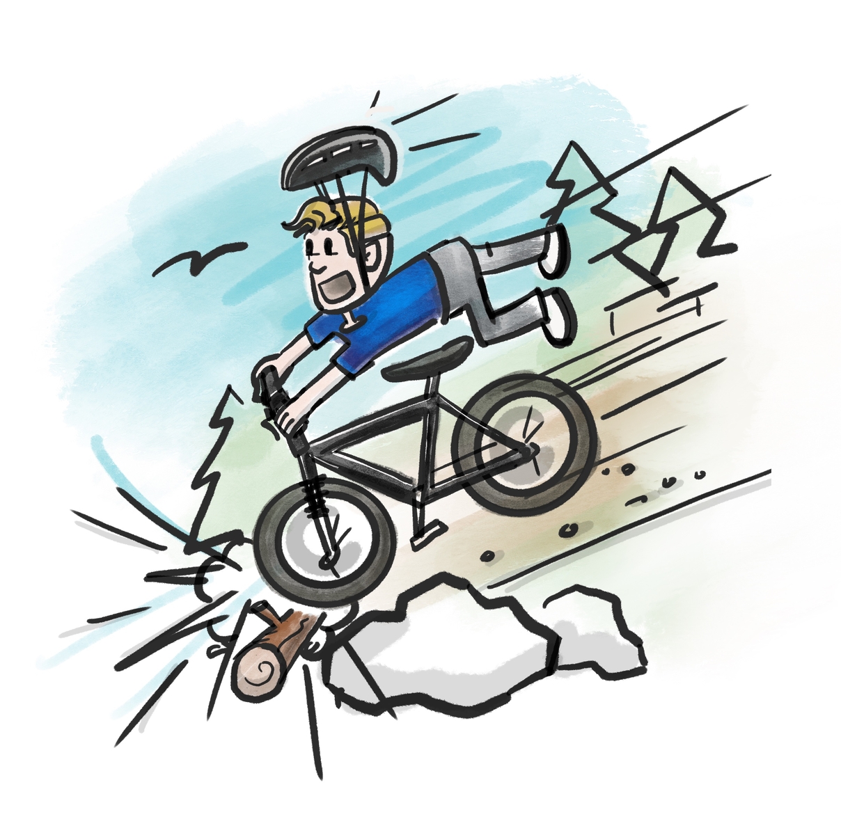 bicycle accident clipart