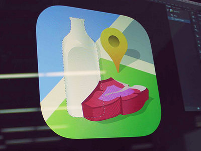 Concepts for the Real Food App Icon app icon food illustration ios