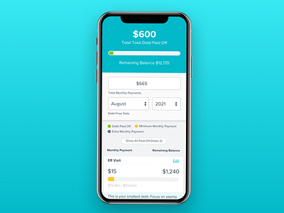 Debt Snowball Responsive calculator debt iphone mobile money responsive table tool