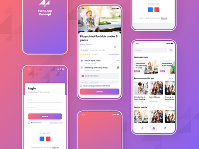 Kids Event App concept