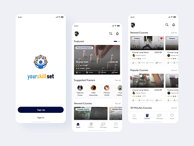 YourSkillSet - Learn or Teach skills app design course app ui illustration mobile app design skill app design ui ui design user experience design ux design