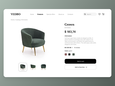 Furniture Product Page