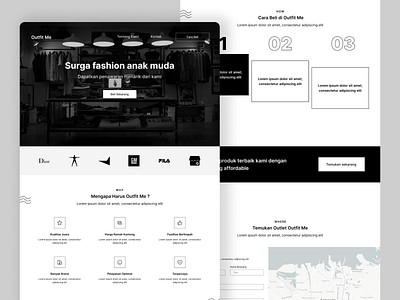 Outfitme - Landing Page branding design graphic design illustration logo ui ux vector web