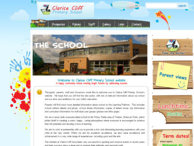 Wordpress website for Clarice Cliff Primary School