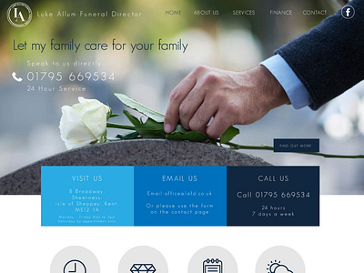 Wordpress site for Funeral Director