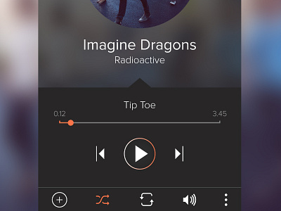 Music Player UI for Running App app ios jogging music music player running ui