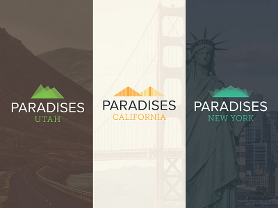 Paradises Logos branding design identity logo print