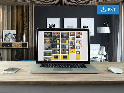 Free PSD mockup design free freebie iphone6 macbook mockup psd website