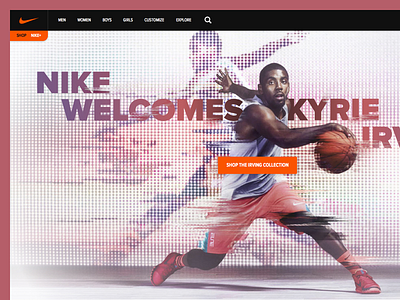 Day 002: Nike Home Page banner basketball design ecommerce hero image nike responsive shop site typography website