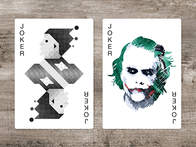 Joker WIP card design face face card illustration isometric joker playing card wip