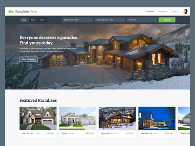 Landing Explorations color design home house interaction interface landing page real estate ui ux web