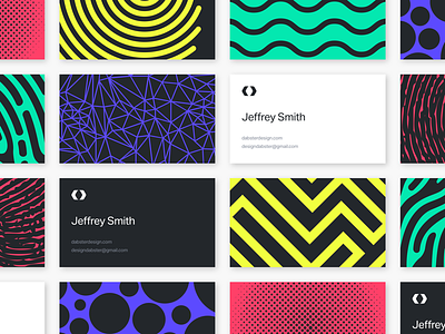 Personal Brand Exploration brand business cards cards color design explore line pattern print shape typography