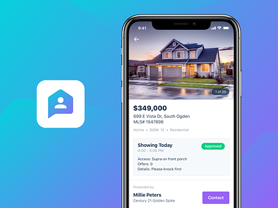 Proxy Real Estate Showings App app app icon color design interface ios iphone mobile real real estate typography ui ux