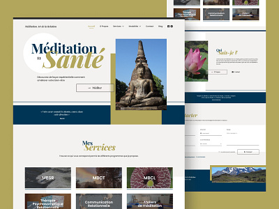 Relaxation/Meditation Website calm design figma graphic design health landing page meditation nature relaxation ui ui design ux web design website yoga