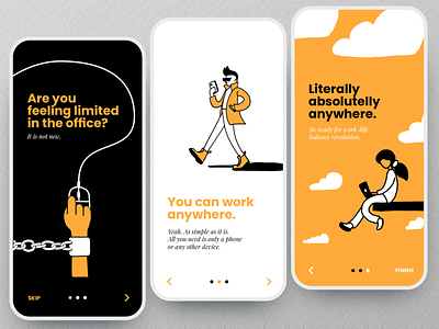 Onboarding with illustrations