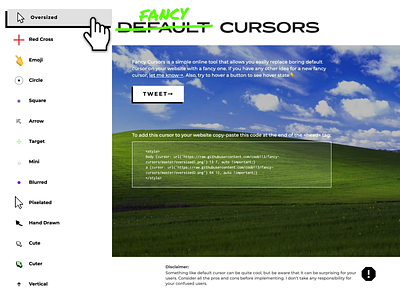 Fancy Custom Cursors arrow brutalist cursor cursors custom minimal pointer webflow