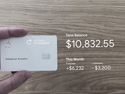 Augmented Credit Card ar augmented augmented reality card credit card ios reality ui ux vr