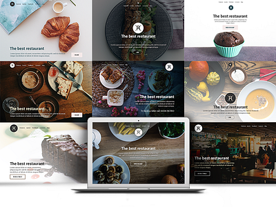 Covers for my new project clean cover header landing minimal page psd restaurant site template ui ux