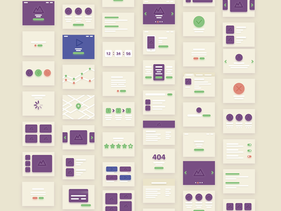 Bricks - 38 Psd Cards for Flowcharts