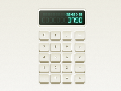 Month of Rebounds / Day 02 buttons calculator digital number real realistic skeuomorph skeuomorphic ui ux