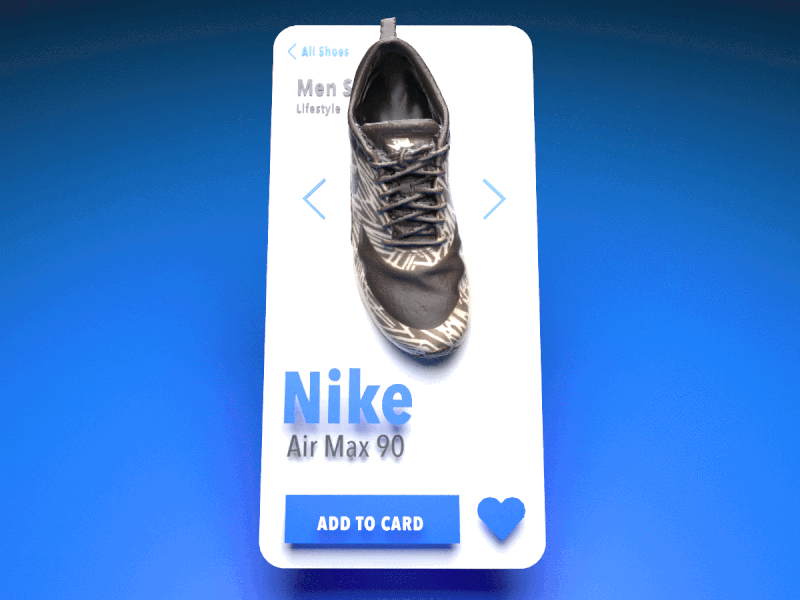 Month of Rebounds / Day 23 / 3D Mobile Shop 3d ar augmented c4d commerce ecommerce mobile nike shoe shop snickers