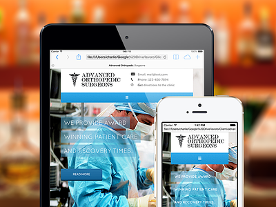 Clinic website clinic front end redesign responsive surgeons web design