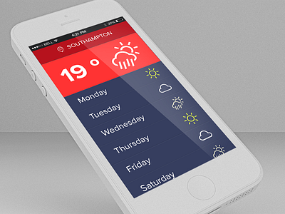 Another weather app app design iphone mokup ui weather