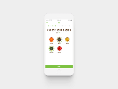 Sumo Salad / Customize Your Salad app design product design ui ux