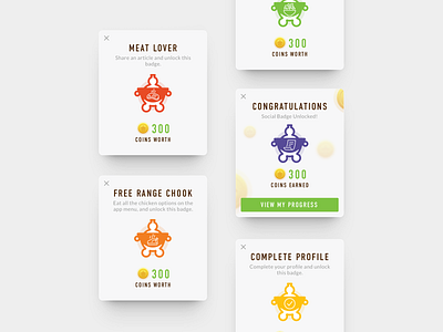 Sumo Salad / Badges app design product design ui ux