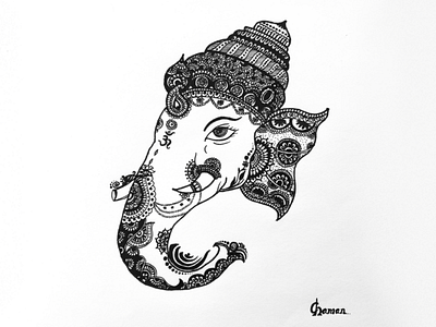 Ekadanta / Gajamukha / Doodle Ganesha / adobe celebration doodle doodling drawing festival ganesha graphicdesign happynewyear illustration newyear pensketch sketching