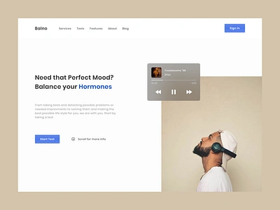 Baino adernaline blue blue and white figma grey health healthcare healthy hormones iphone leune minimal minimalism mood music plugin trouble tupac ui uiux