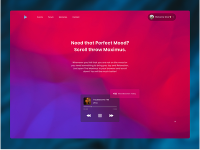 Maximus - Version 1 balance color feeling figma good interface ios minimal mobile modern music pattern perfect photoshop scroll sence texture ui uiux