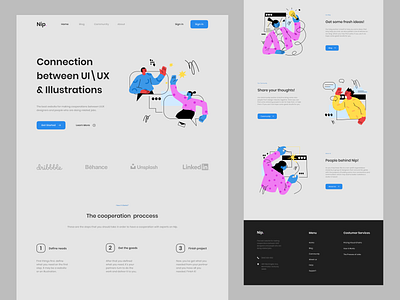 Nip. art beauty behance black blue creative design figma high five illustration minimal minimalist popular responsive ui uiux ux uxui web web design