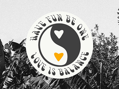 Love is balance branding design minimal sticker sticker design typography