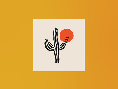 Hippie Cactus - Logo brand design branding design freelance hand drawn icon illustration illustration design minimal vector