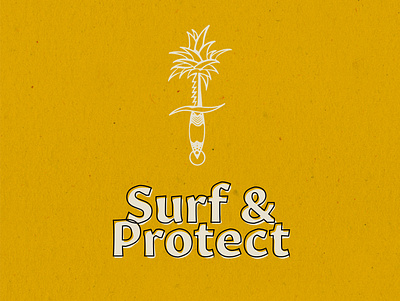 Surf Protect apparel design brand design branding design freelance hand drawn icon illustration logo typography