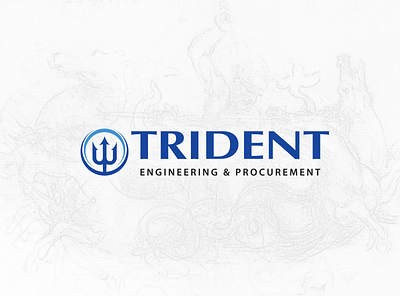 TRIDENT | Engineering & Procurement design illustration logo typography vector