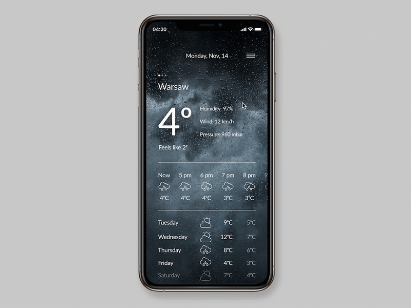 weather app app ui ux weather