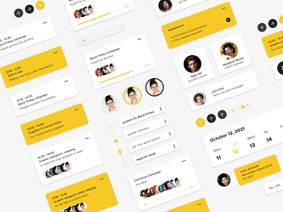 UI elements app managment task team ui ux website design