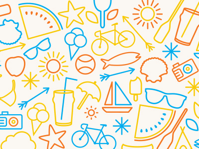 It's summer now. iconography icons illustration summer