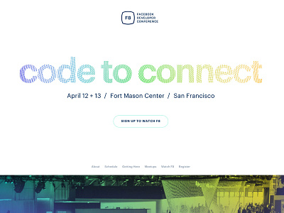 F8 2016 Facebook Developer Conference Website brand color conference design event f8 facebook responsive design website