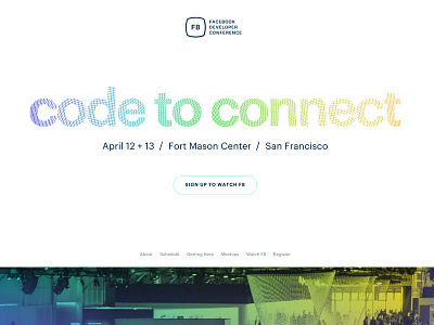 F8 2016 Facebook Developer Conference Website