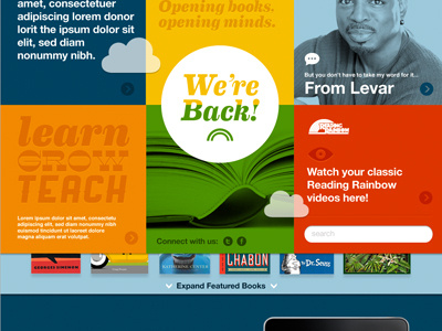 Levar is Back! bold color design grid illustration vector website website design