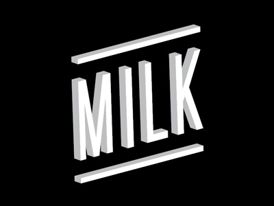 Logo Action. Boom! branding logo milk