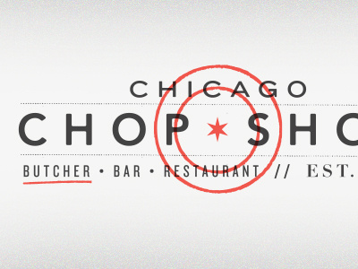 Restaurant Identity bar branding butcher chicago chop shop food logo restaurant typography