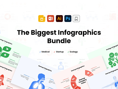 Biggest Infographic Bundle business business template design eco ecology graphic health healthcare infographic infographic design infographic elements infographics medical pitch deck powerpoint slide startup template